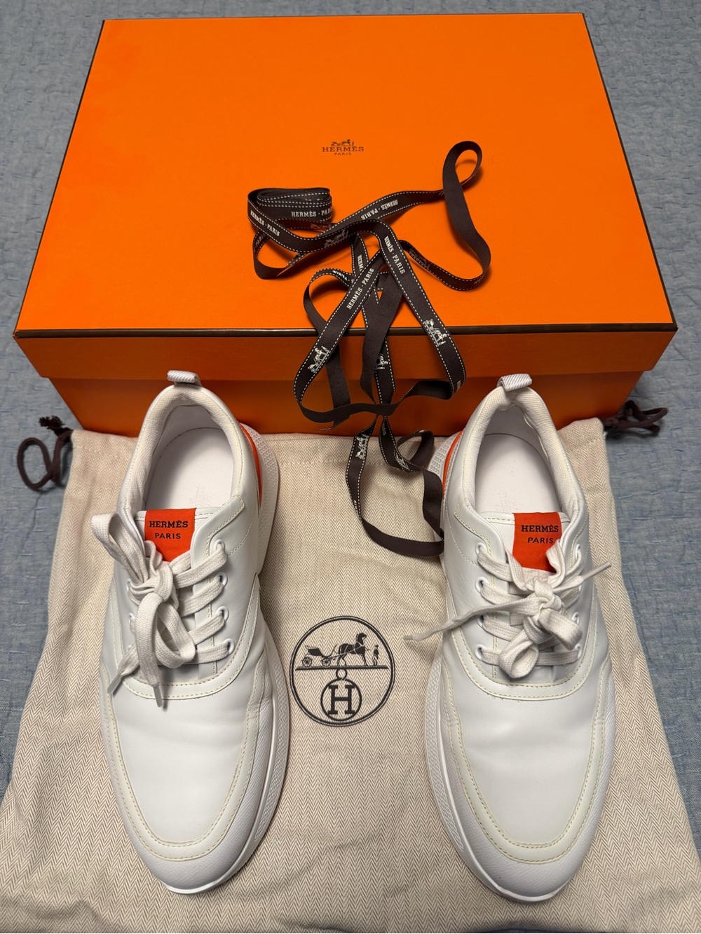 Hermes Giga leather sneaker size 41